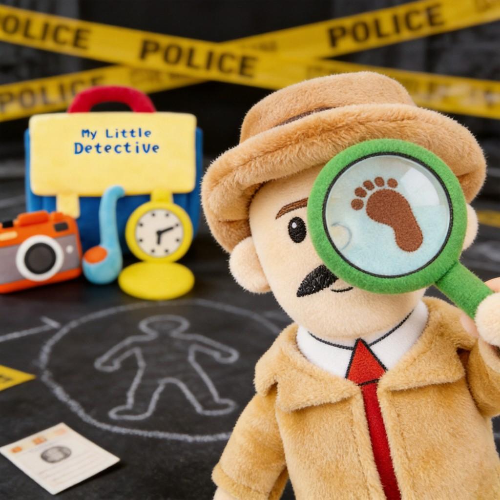 Detective Plush Toy Family Role Play Doll For Kids And Adults