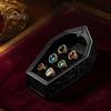 Halloween-Thema Ausstellungsständer Gotische Sargförmige Schmuckaufbewahrungsbox, 3D-gedrucktes Mini-Sarg-Ringschälchen für Kristalle Schmuckaufbewahrung, Gruselig