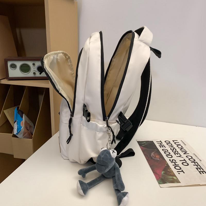 Женский однотонный школьный рюкзак — фото 9