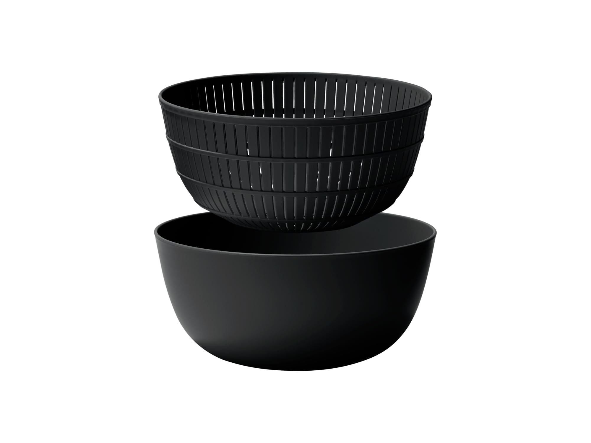 

Colander Deep Microwave Dishwasher Made in Can Also Be Used for Washing Black Like-it Bowl, Type, 2-Piece Set, Approx. 22.7cm Diameter, Safe, Safe, чёрный