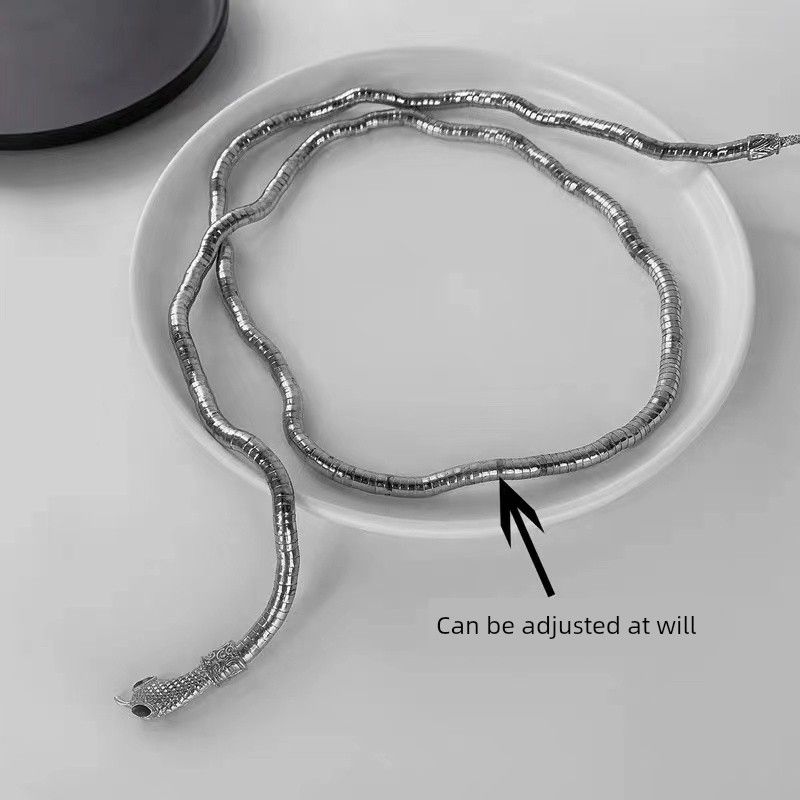 Winding Snake-Shaped Stylish Dark Soil Coocaa Mouth Random Shape Snake-Shaped Exaggerated Fashion Stylish Necklace Collar