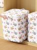1pc Large Capacity Clothes Storage Bag Organizer With Reinforced Handle For Blankets Bedding Foldable With Zipper Storage Bag