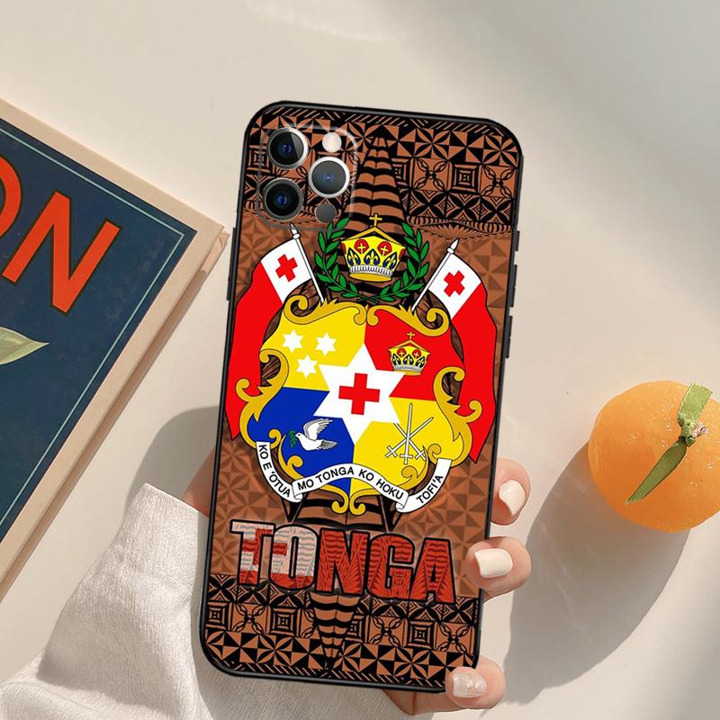 Tongan Coat of Arms Tonga Cover Case For iPhone 16 15 14 13 12 11 Pro Max XS XR X 12 13 Mini 16 15 Plus Fundas