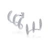 Stylish Claws Stud Earrings for Women Shiny Zirconia Accessories Delicate Fashionable Design Trendy Jewelry for Female