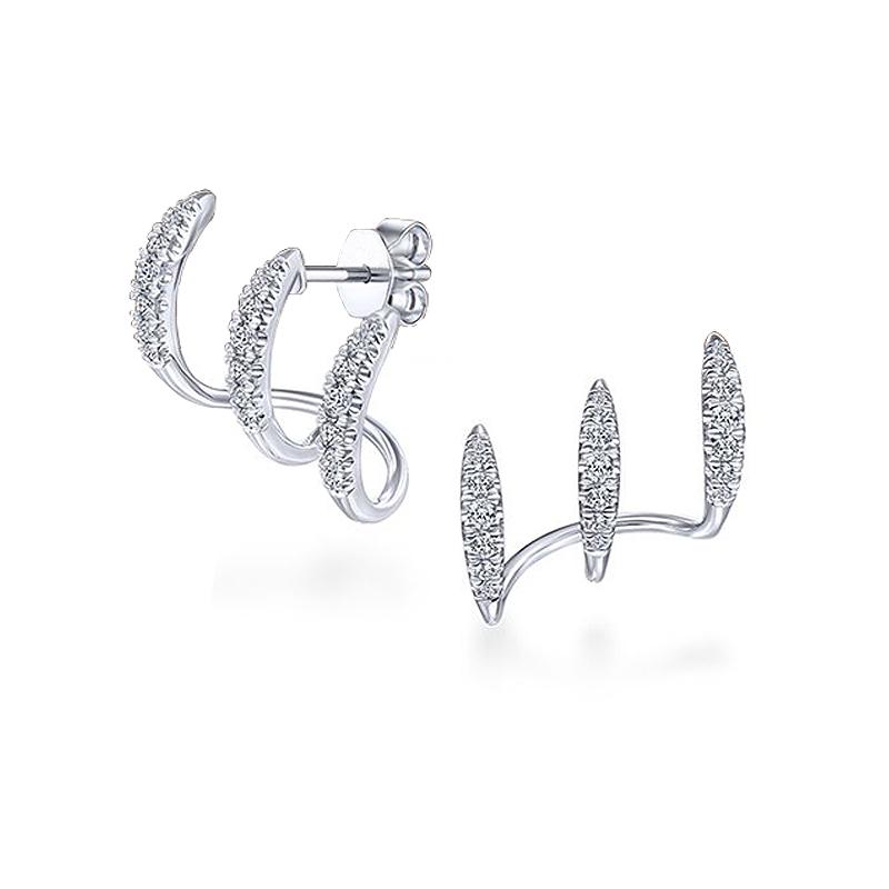 Stylish Claws Stud Earrings for Women Shiny Zirconia Accessories Delicate Fashionable Design Trendy Jewelry for Female