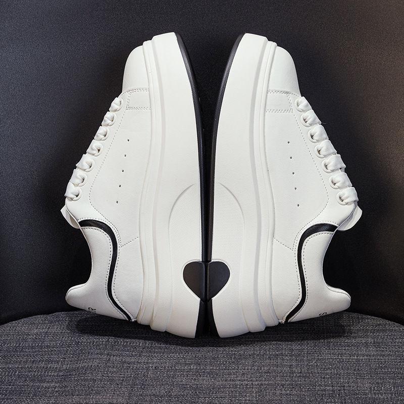 

Новая модная обувь на толстой подошве, увеличивающая рост, функциональная, спортивная и повседневная, универсальная женская обувь 40 чёрный/белый