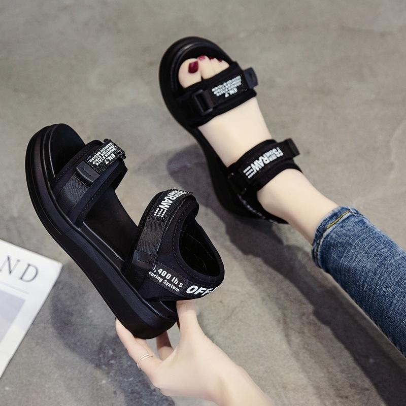 Summer beach shoes summer new women's sports style sandals student platform women's shoes
