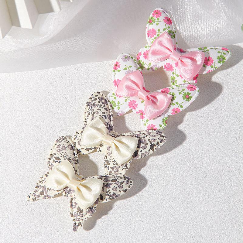 New 4Pcs Flower Butterfly Hair Clips Girls Favorite Fashion Lovly Barrettes Clips Gift Baby Hair Accessories