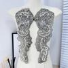 Mesh Pearl Sequin Embroidery Cloth Sticker Diy Accessories Wedding Dress Skirt Decorative Cloth Sticker Pair Of Flowers