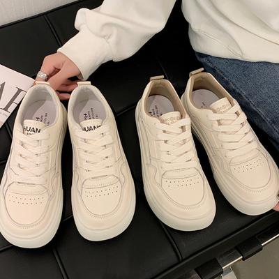 Leren Zachtzooltje Kleine Witte Schoenen Dames Lente Nieuwe College Stijl Veelzijdig Lelijk Schattig Board Schoenen Casual Sportschoenen