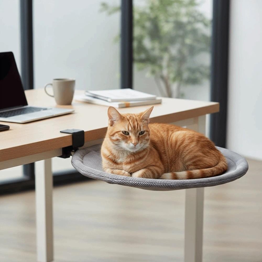 Detachable Cat Desk Hammock No-punching Comfortable Window Cat Hammock Strong Load-bearing Stable Suction Cup Cat Nest Indoor