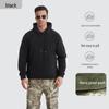 Men's Winter Camouflage Hooded Sweatshirt - Thick Fleece Lined, Warm, Outdoor Tactical Sport