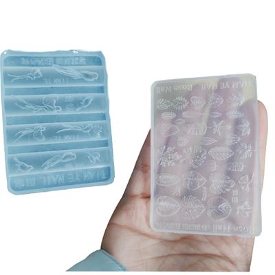 Nails Art Silicone Mold Leaf/Bird Shape Manicure Training Tool Professional Manicure Supplies  for Various Occasion