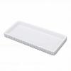 Bathroom Vanity Tray Marble Pattern Water Proof Silicone Rectangle Countertop Organizer Tray for Kitchen Bedroom White