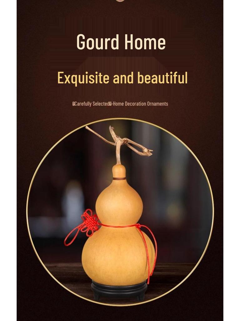 Přívěsek z pravé tykve Feng Shui: Přírodní ozdoba přitahující bohatství pro vstup, obývací pokoj nebo kancelář.