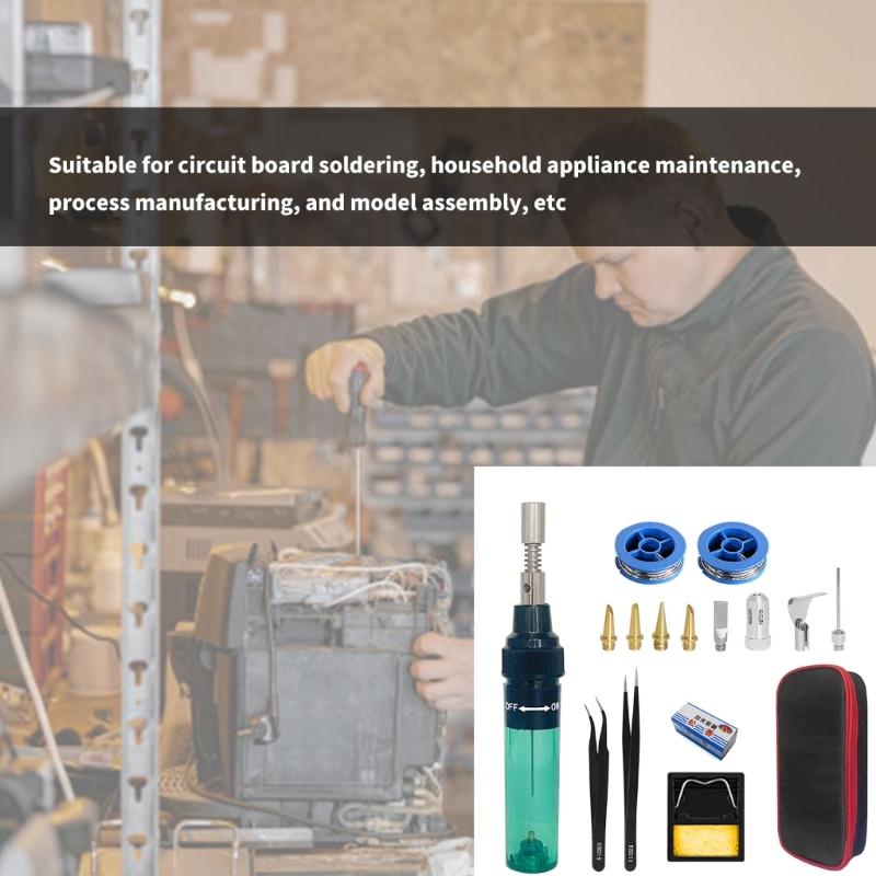 16 In 1 Butanes Soldering Iron Kits Gas Mini Torch Adjustable Flamme Welding Pen Tool for Diverse Welding Applications