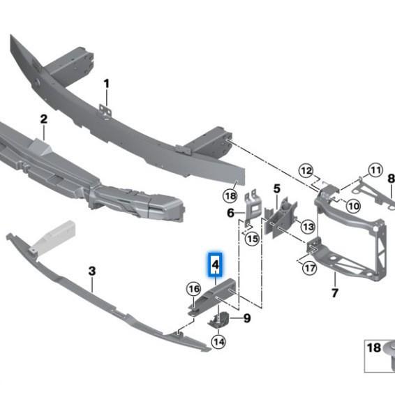 BMW 3 & 4 Series G80/G82 Front Bumper Bracket - 51118071605/51118071606
