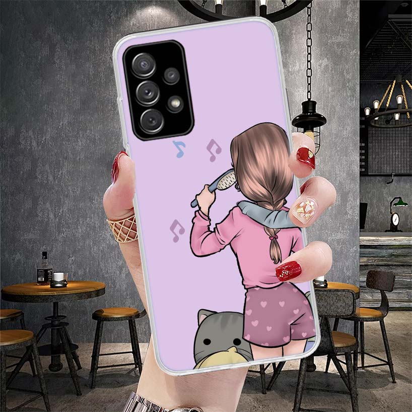 Girls Best Friends Forever BFF Soft Phone Case For Samsung Galaxy A12 A22 A32 A52 A72 A02S A51 A50S A71 A70 A31 A20S Note 20 Ult