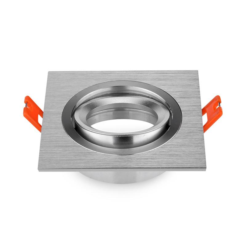 Round Square Recessed Spotlight GU10 MR16 Adjustable Spot Light Fixture LED Downlight Ceiling Spot Light Frame Indoor