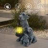 JYL TS/142,Simulation Dog Figurine Garden Decor Craft Solar Outdoor Light Animal Statue Night Lamp