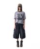 AAKAM Camo Patch Bermuda Denim Cargo Pants (Black)