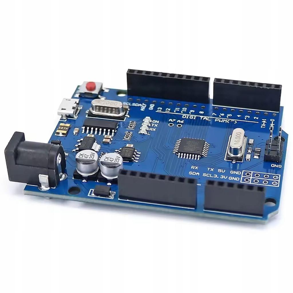Rosfix Moduł ACS A1 ATMEGA328 AVR Micro USB – Kompatybilny z Arduino UNO R3 | Napięcie Zasilania 7-12V | Wbudowany Bootloader i Listwa Goldpin