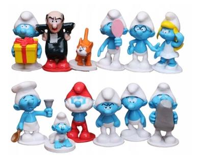 Schlümpfe Figuren Set 12 Stück. 12X Gargamel Klakier Schlümpfe Auf Torte