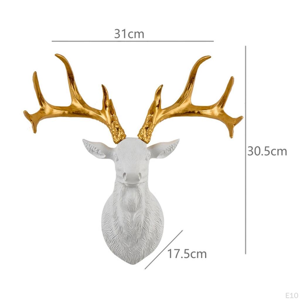 Rzeźba ścienna głowa jelenia żywica, kolekcjonerska, dzieło sztuki, dekoracja jelenia