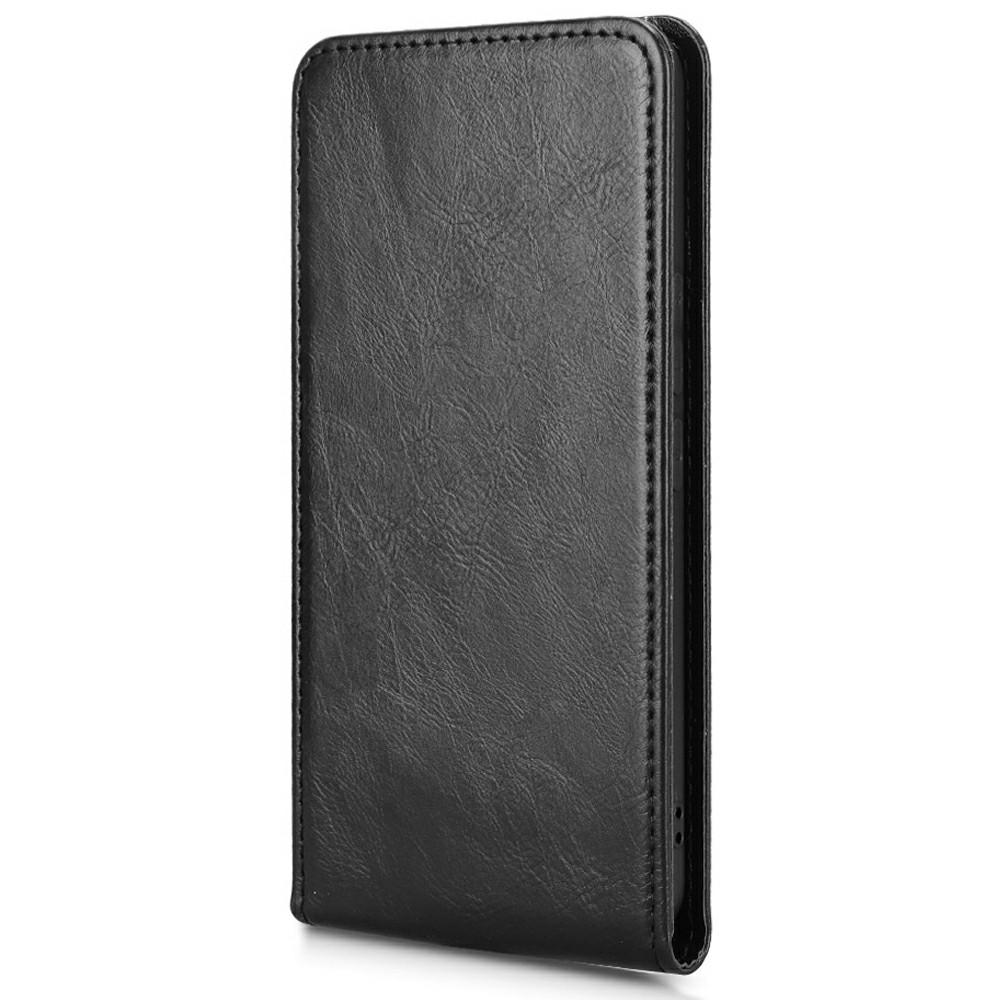 

For Honor 200 5G Case with Card Slot Magnetic Vertical Flip Leather Phone Cover Black