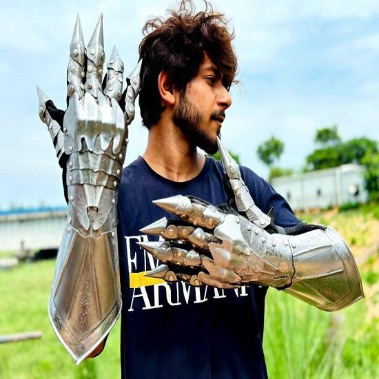 Σετ Γάντια Χάραξης Nazgul Μεσαιωνικά Γάντια Πανοπλίας Ιππότη Ζευγάρι Καλύτερη Αποκριάτικη Στολή Παιχνίδι Ρόλων Cosplay Δώρο