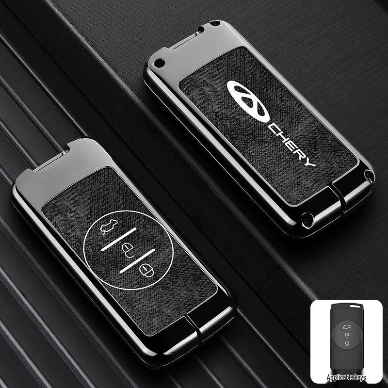 Zinc Alloy Key Shell Covers for Chery, Tiggo 8, 7 Plus - Full Coverage, 5x Anti-Drop Protection