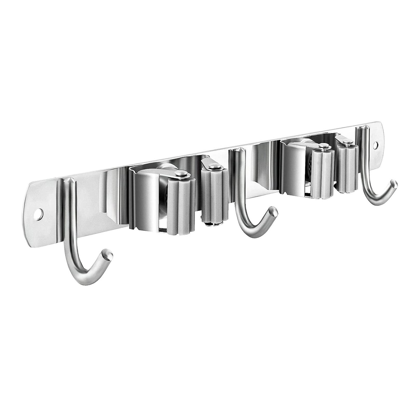 Wall Mounted Mop Rack 2 Racks And 3 Hooks Stainless Steel Mop Rack Receive 2ML 990₽