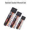 12-Piece Multifunctional Automotive Socket and Ratchet Wrench Set