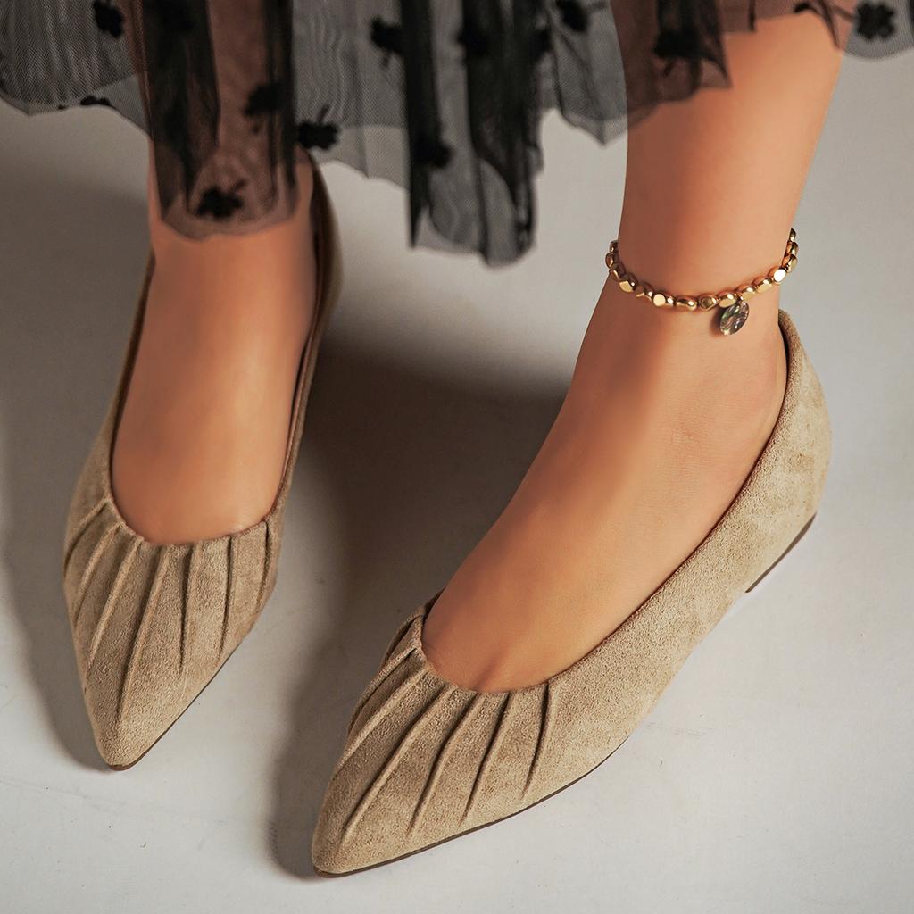 Women Flats French Folded Retro Low Cut Shoes Versatile Flat Bottom Women Single Shoes Autumn Style Comfortable Flats Loafers