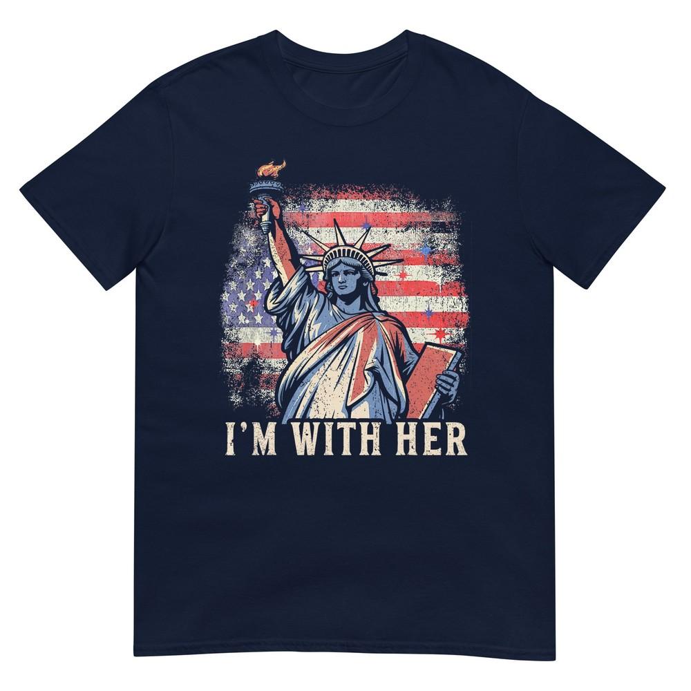 4th Of July 2025 Im With Her Statue Of Liberty Tshirt S
