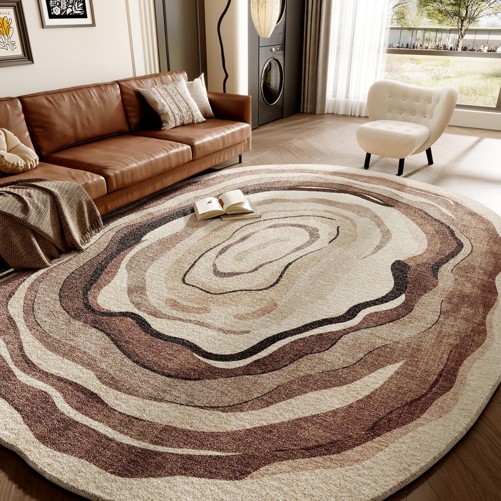 Irregular Shapes Rugs for Bedroom Light Luxury Living Room Decoration Carpet Thick Anti-slip Lounge Mat Fluffy Plush Bedside Rug