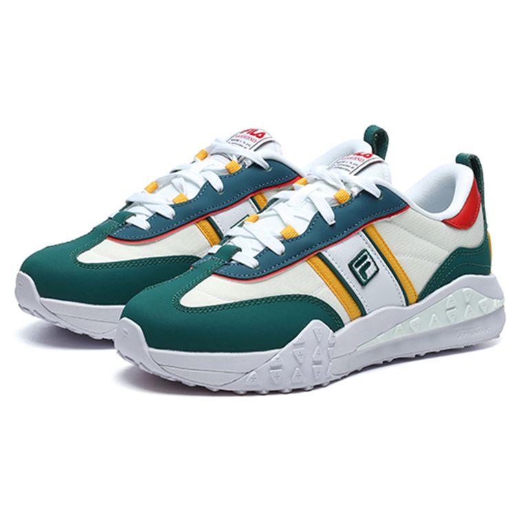 FILA Brick Retro Sports Low-Top Lifestyle Shoes Women sneakers White Green F12W211119FSB