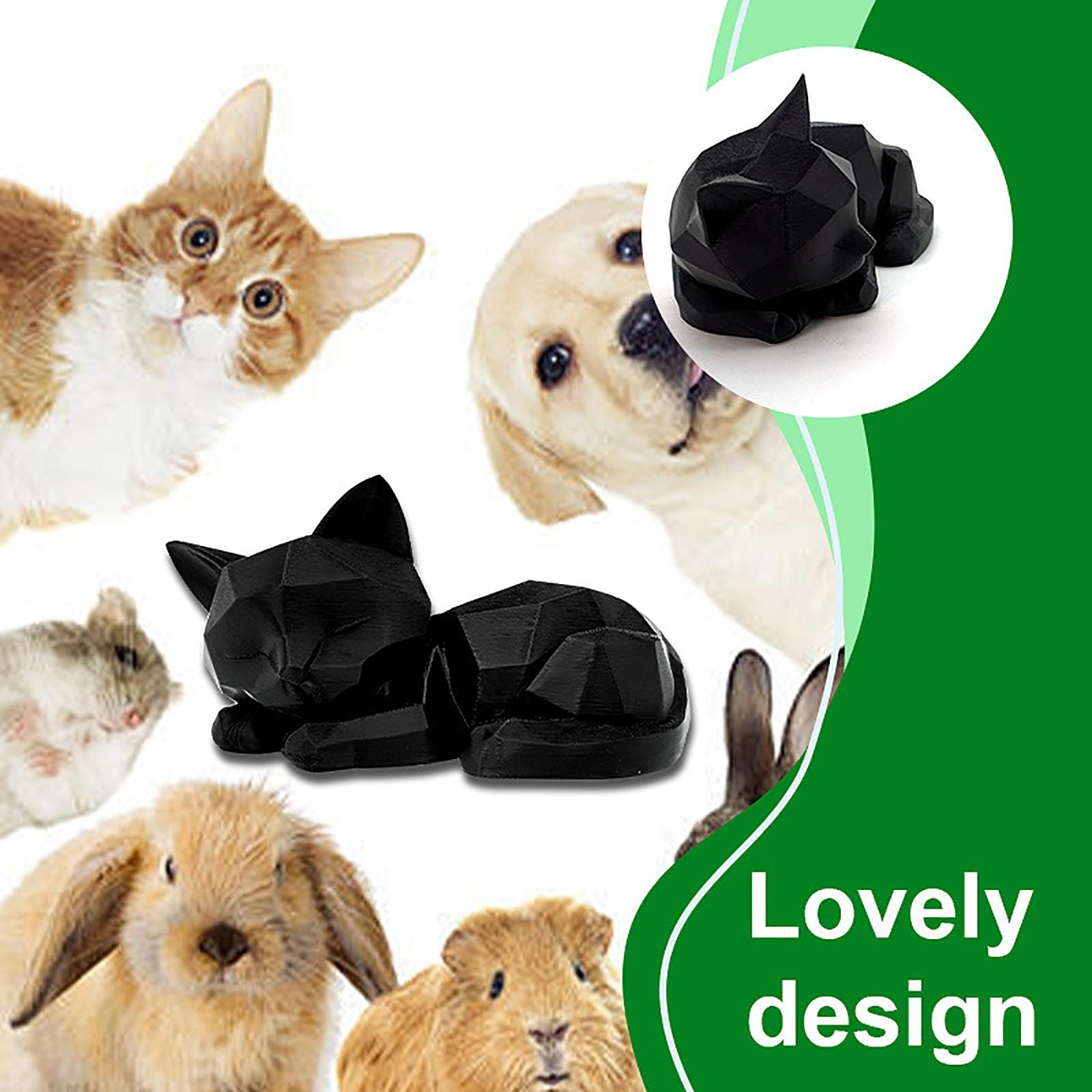 

3D-печатная фигурка кошки – Милое пластиковое настольное украшение для дома и декора One Size