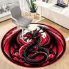 1pc Dragon Circle Office Round Area Rug, Under Office Chairs Bedroom Living Room Home Decor, Room Deco, Available in Various Sizes