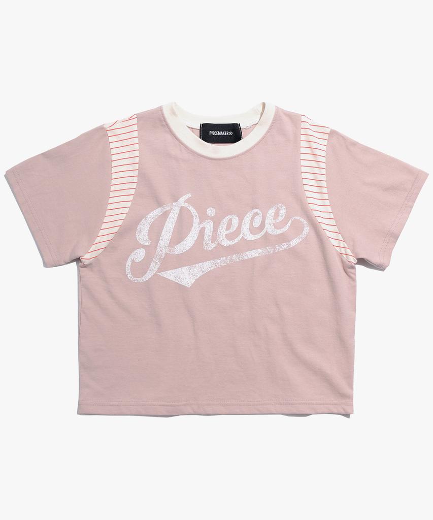 PEACE MAKER Piece Authentic Crop Tee (Pink)