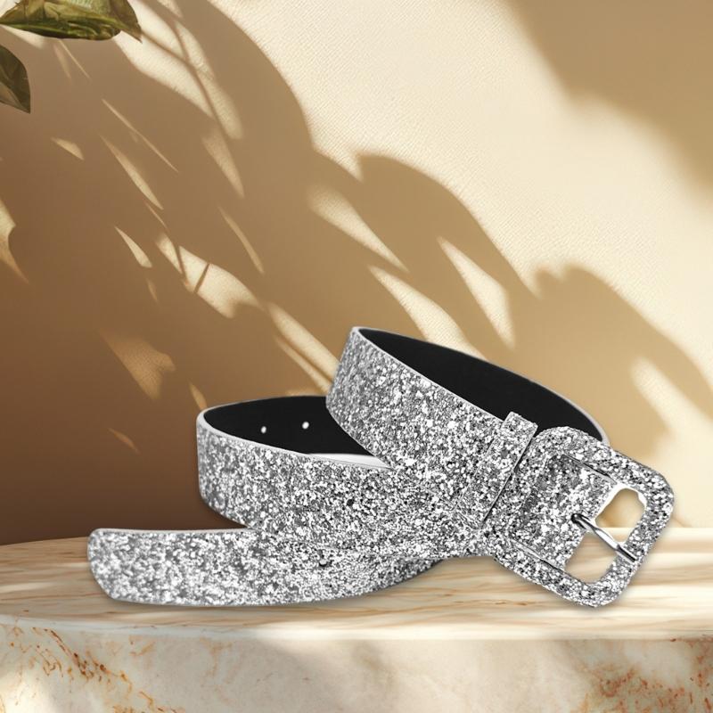 Punk Sequined Waistband Waist Belt Women's Street Style Waist Chain Fashion Decorative Accessory with Sequins Decors