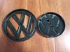 For GoFor VW Volkswagen Jetta MK5 Golf Glossy Black 13.7cm Front & 11cm  Rear Emblems  for Volkswagen MK  Golf Replacement