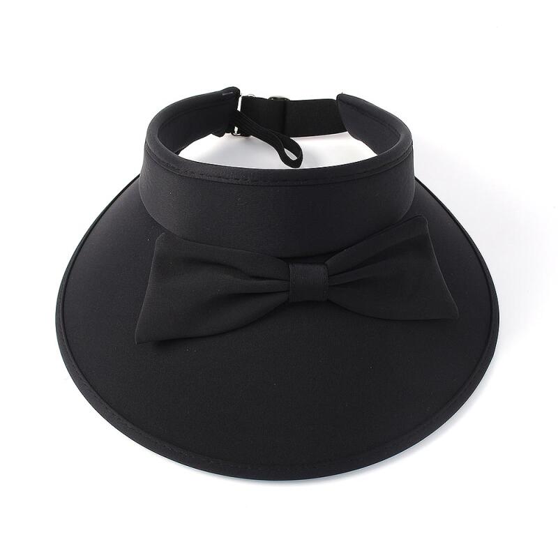 Солнцезащитная кепка для современной девочки с лентой Dol-Dol-I (черный)