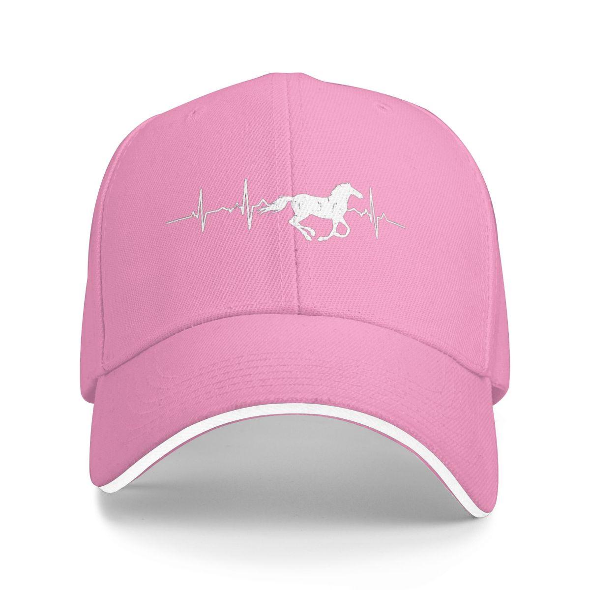 

Horses Heartbeat Graphic Equine Baseball Caps Snapback Baseball Hats Breathable Casual Casquette Outdoor for Men And Women One Size