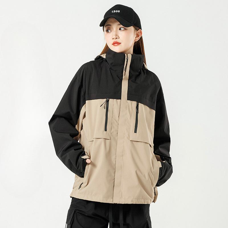 Couple Style Jacket Spring and Autumn Loose Work Jacket Jacket Men and Women Same Outdoor Waterproof Windproof Mountaineering Suit