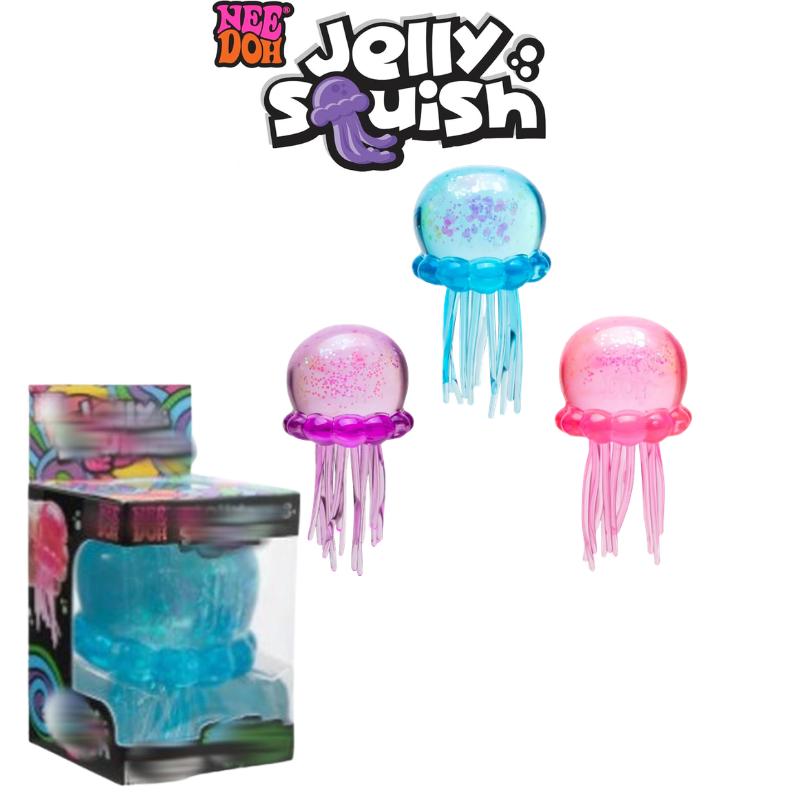 Colorful Jellyfish Maltose Squishy Toy, Anti-Stress Squeeze Fidget Toy for Office