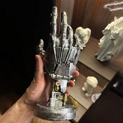 Kreativer Spielcontroller-Schreibtischständer, Mechanischer Arm Harz Handwerksornament, Aufbewahrungsregal