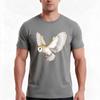 Barn Owl TShirt Summer Casual Cotton Tee Oversized Streetwear Tops Vintage Graphic Print Loose Fit Short Sleeve