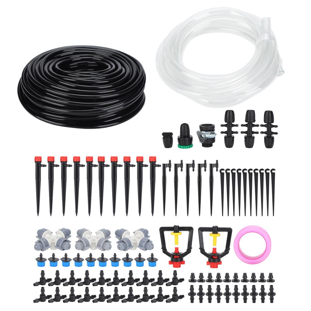 30m Tropfbewässerungsset Schlauch Düsen Adapter Ventile Tropfer Set Gartenbewässerungssystem