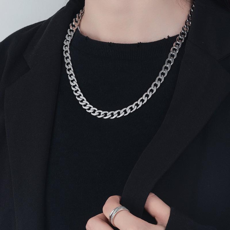 NK Stainless Steel Men's & Women's Cuban Necklace - 304 Titanium Steel Hip-Hop Jewelry Accessories
